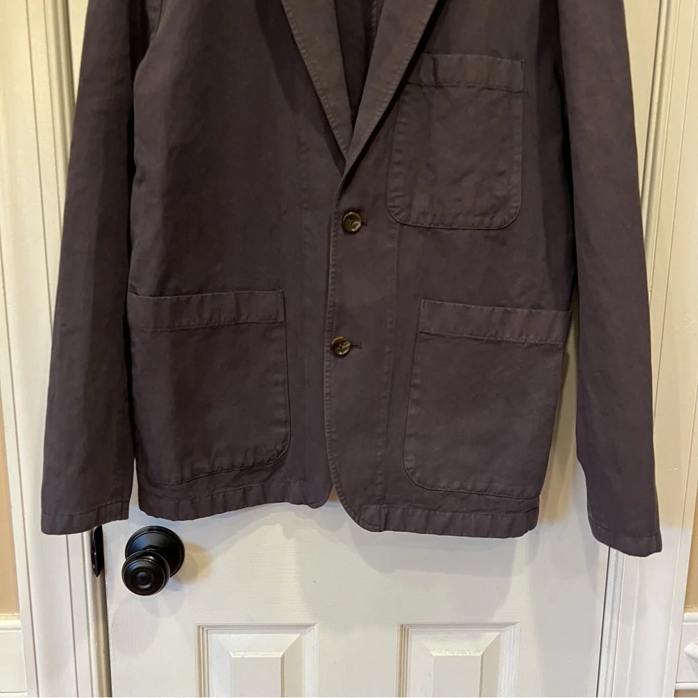NWOT J Crew J. CREW Garment-dyed cotton-linen chino suit jacket Gray Men’s 42